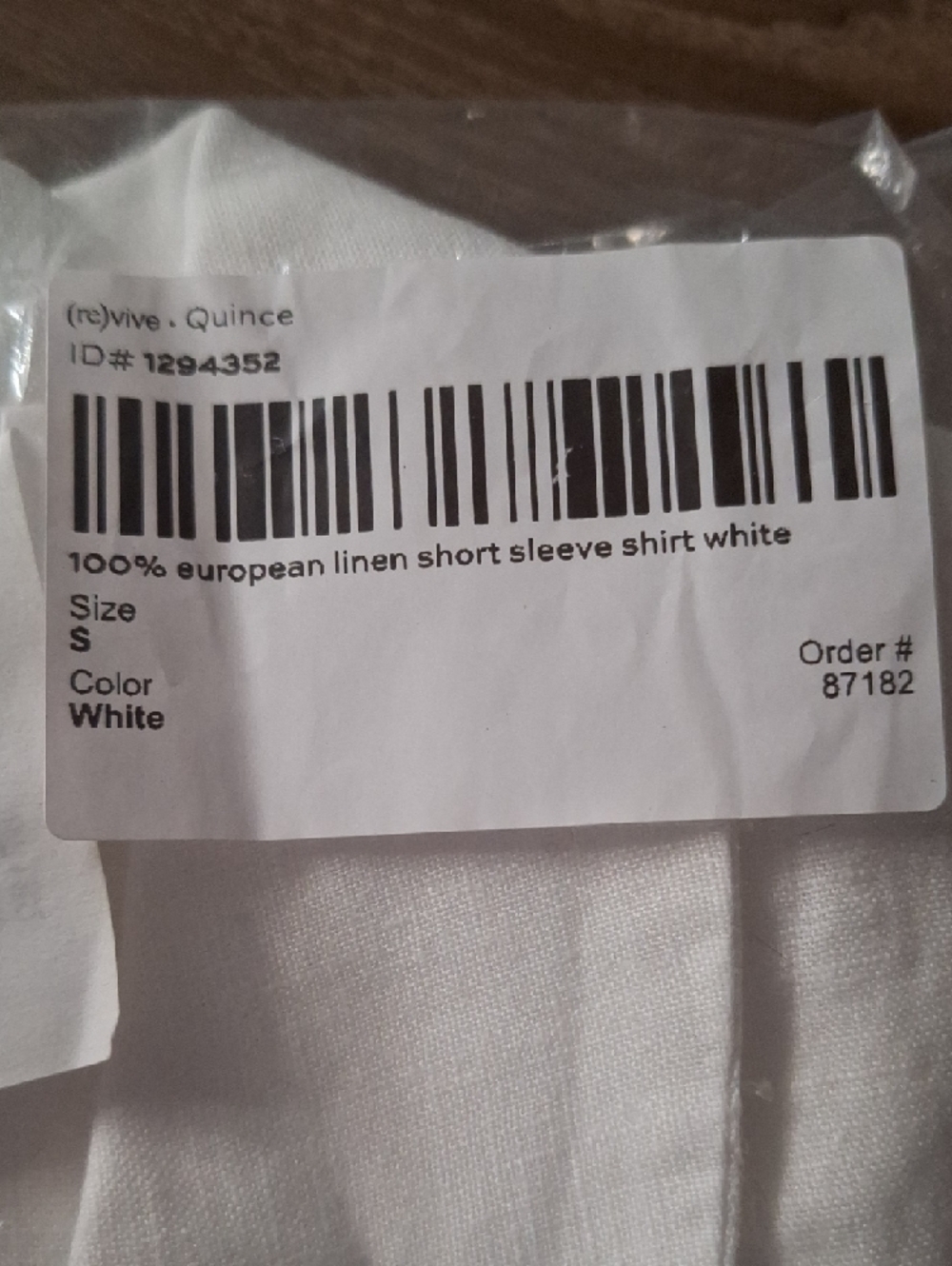 Quince 100% European Linen Short Sleeve Shirt White S - Picture 4 of 4